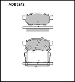 ADB3242, Колодки тормозные дисковые | зад |