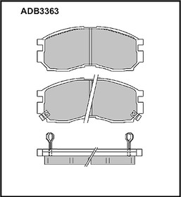 ADB3363, Колодки тормозные дисковые | перед |