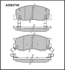 ADB3745, Колодки тормозные дисковые | перед |