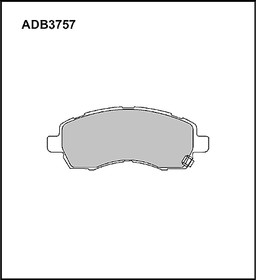 ADB3757, Колодки тормозные дисковые | перед |