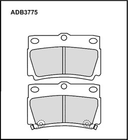 ADB3775, Колодки тормозные дисковые | зад |