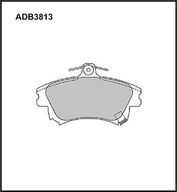 ADB3813, Колодки тормозные дисковые | перед |