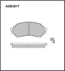 ADB 3817, Колодки тормозные Mazda 323 98-04, Familia 98-03; Ford Laser 98- передние Allied Nippon