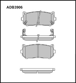 ADB3906, Колодки тормозные дисковые | зад |