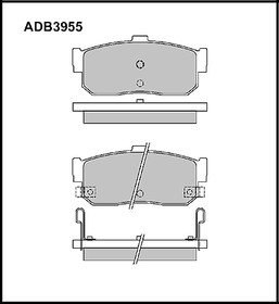 ADB3955, Колодки тормозные дисковые | зад |