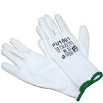 Перчатки с полиуретановым обливом (белые/черные) S (7) (2шт) РМ-92932