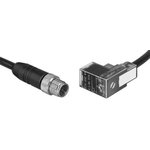 KMEB-2-24-M12-0,5-LED, Plug Connector, 5-LED, KMEB-2-24-M12-0 Series