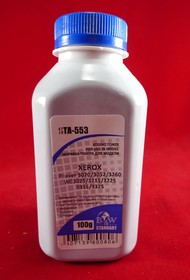 STA-553, Тонер XEROX Phaser 3020/3052/3260, WC3025/3215/ 3225/3315/3325 (фл. 100г) B&W Standart фас.Россия