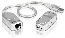 Фото 1/4 ATEN UCE60 Удлинитель/ усилитель/extender, USB 1.1, 60 метр., USB А-тип, Male/Female, без шнуров, питание от шины