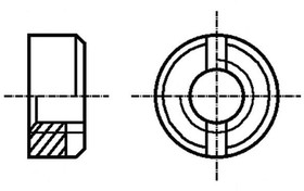 B3/BN220, Гайка, круглая, M3, 0,5, сталь, Покрытие: цинк, BN: 220, DIN: 546