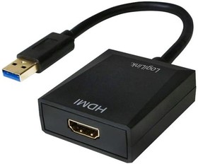 Фото 1/2 UA0233, Кабель USB 2.0,USB 3.0 гнездо HDMI,вилка USB A Цвет черный