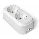 Колодка удлинителя 2-м с заземл. АБС-пластик UNIVersal E302