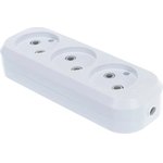 Колодка удлинителя 3-м без заземл. АБС-пластик UNIVersal E203