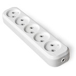 E205, Колодка 5 гнезд без заземления AБС-пластик