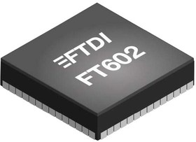 Фото 1/2 FT602Q-B-T, Интерфейсные мосты, USB в FIFO, 3 В, 3.6 В, QFN, 76 вывод(-ов), -40 °C