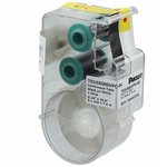 T024X000VPC-BK, Labels & Industrial Warning Signs P1 Cass Cont Tape .24x.25'L Blk/Wht