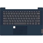 Клавиатура (топ-панель) для ноутбука Lenovo IdeaPad 5-14ARE05 черная с синим ...