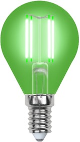 Лампа LED-G45-5W/GREEN/E14 GLA02GR светодиодная, форма шар UL-00002987