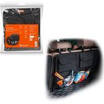 ADOS001, Органайзер на спинку заднего сиденья, 2/3, цельный, с карманами, цвет черный