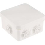 0 920 13, Plexo Series White Plastic Junction Box, IP55, 80 x 80 x 45mm