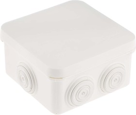 Фото 1/4 0 920 13, Plexo Series White Plastic Junction Box, IP55, 80 x 80 x 45mm
