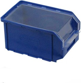 Фото 1/3 Ящик пластиковый с прозрачной крышкой 3,8 л синий cк-2 CК2-B