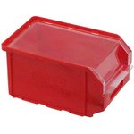 Ящик пластиковый с прозрачной крышкой 3,8 л красный cк-2 CК2-R