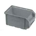 Ящик пластиковый с прозрачной крышкой 3,8 л серый cк-2 CК2-GR
