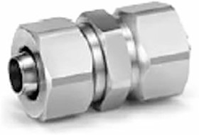 KFG2H0604-00, KFG2 Series Straight Tube-to-Tube Adaptor, Push In 6 mm to Push In 6 mm, Tube-to-Tube Connection Style