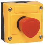 LBX17201, LBX Series Push Button Enclosure, 22mm Cutout, Red LED, IP66