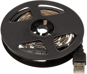 Фото 1/8 LED лента с USB коннектором 5 В, 10 мм, IP65, SMD 5050, 60 LED/m, цвет свечения RGB