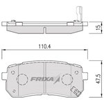 S1H19R, Колодки тормозные HYUNDAI iX55 KIA Carnival (05-) задние (4шт.) FRIXA