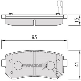 S1H25R, Колодки тормозные HYUNDAI i30 KIA Ceed,Rio (05-) задние (4шт.) FRIXA