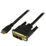HDCDVIMM1M, 1920 x 1200 Male Mini HDMI to Male DVI-D Single Link Cable, 1m