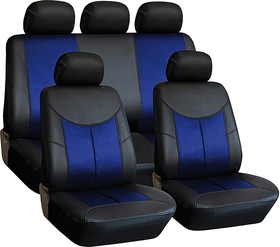 Фото 1/3 KT835629, Чехлы универсальные на автомобильные сиденья,комплект STYLE , экокожа, черно-синие