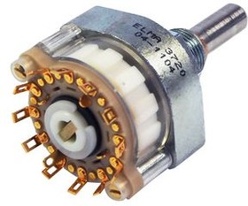 Step rotary switches, 1 pole, 12 stage, 30°, interrupting, 2 A, 42 V, 04-1124