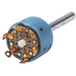 01-1434, 01 Series Selector Switch, Non-Shorting, 4 Poles, 3 Positions, 30°, Soldering Lugs