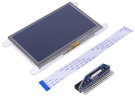 Фото 1/2 gen4-4DPi-43T, Raspberry Pi Hats / Add-on Boards 4.3", 480x272 pixel, gen4 Primary Display with Resistive Touch for the Raspberry Pi