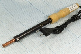 Фото 1/3 Паяльник, напряжение 36 В, мощность 100 Вт, нагреватель нихромовый, марка ЭПЦН100-36, исполнение деревянная ручка
