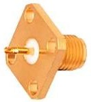 73391-0040, Conn SMA RCP 50Ohm ST Flange Mount Gold Tray