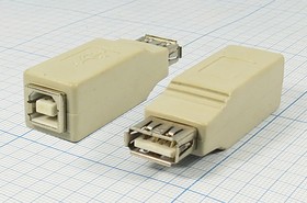 Переходник гнездо USB тип A - гнездо USB тип B; №3113 гн USB A-гн USB B\\\комп