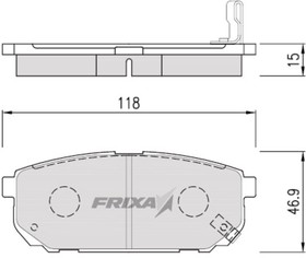 S1K15R, Колодки тормозные KIA Sorento (02-) задние (4шт.) FRIXA