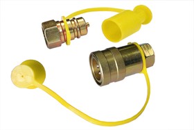 AT12374, Головка соединительная тормозной системы прицепа 22мм (груз.авто) желтая комплект AT