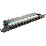 DR-4071, Коммутационная панель кат.3, UTP, 19", 1U, 50хRJ45, USOC, 2 пары, черный