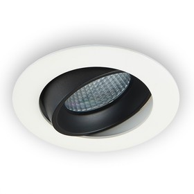Фото 1/5 Встраиваемый светильник Альфа, белый+черный LED 7Wх3500K CLD001NW4