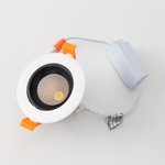 Встраиваемый светильник Альфа, белый+черный LED 7Wх3500K CLD001NW4