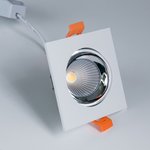 Встраиваемый светильник Альфа, белый+хром LED 7Wх3500K CLD001KNW1