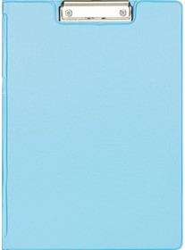 Фото 1/4 Папка-планшет с зажимом и крышкой Bright colours A4 голубой 1209647
