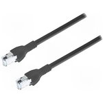 CA00652.00C01, Patch cord; S/FTP; 6a; stranded; Cu; PUR; black; 1m; 26AWG; Cores: 8