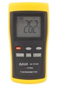 Фото 1/2 AX-TH102, Измеритель: температуры, LCD (1000), -200-1370°C, Дискретн: 0,1°C